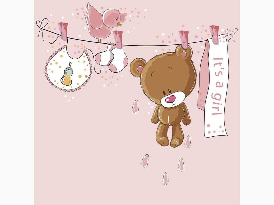 Fototapeta Pluszowy miś na sznurku