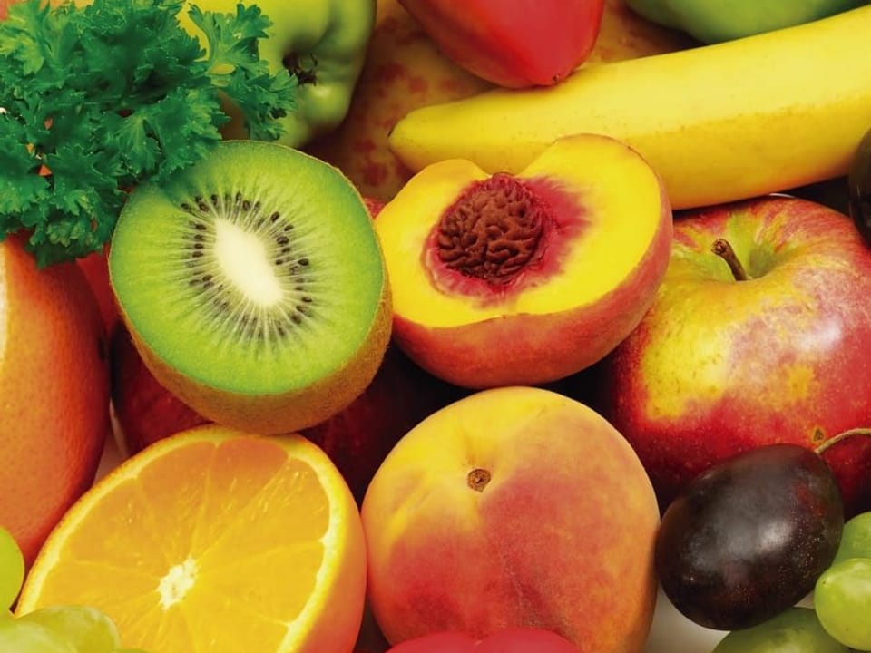 Fototapeta Kolorowa kompozycja owoców i warzyw