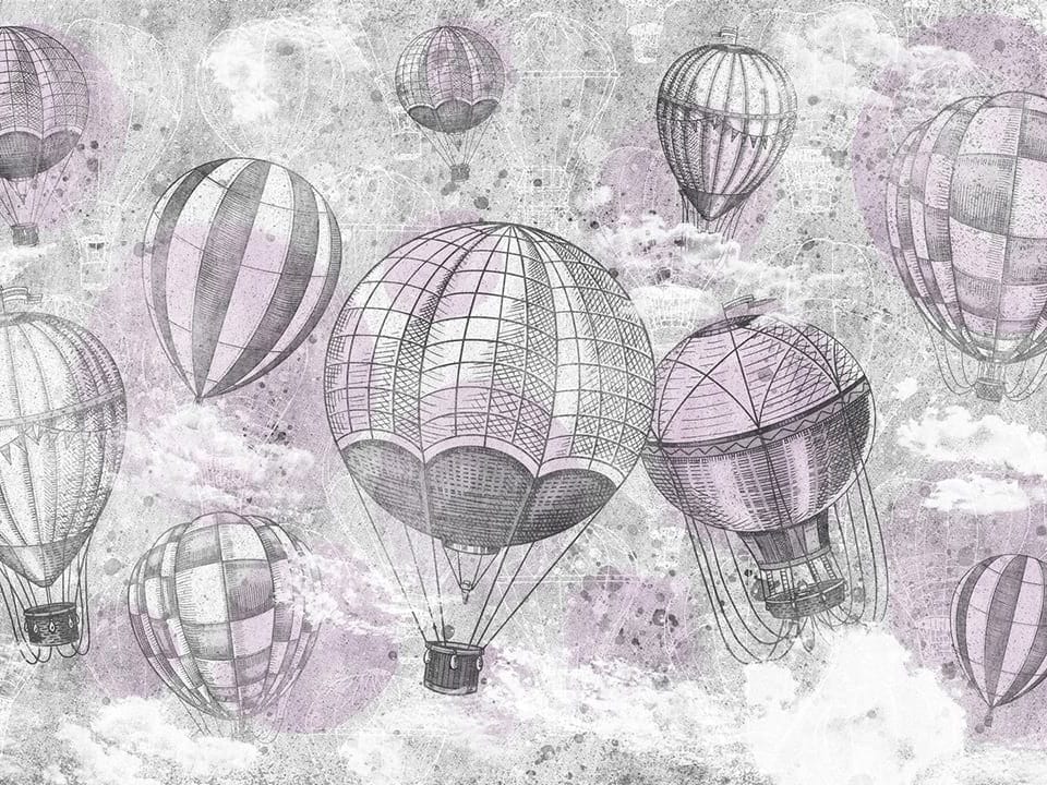 Fototapeta Balony na ogrzane powietrze w chmurach na wymiar
