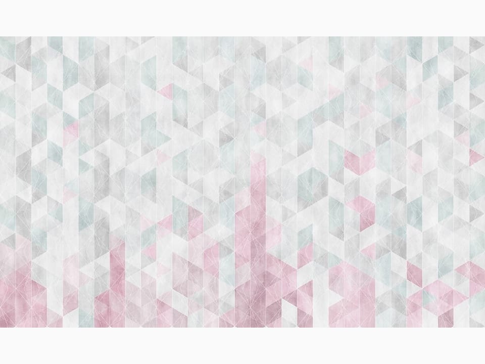 Fototapeta Geometryczny wzór z pastelowych trójkątów na wymiar