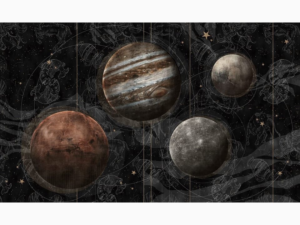 Fototapeta Planety na tle gwiazd na wymiar