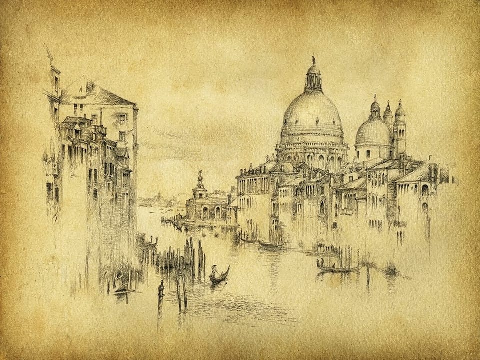 Fototapeta Architektura Wenecji nad Kanałem na wymiar