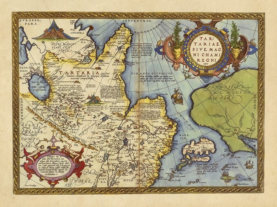 Fototapeta Stara mapa z ozdobami na wymiar