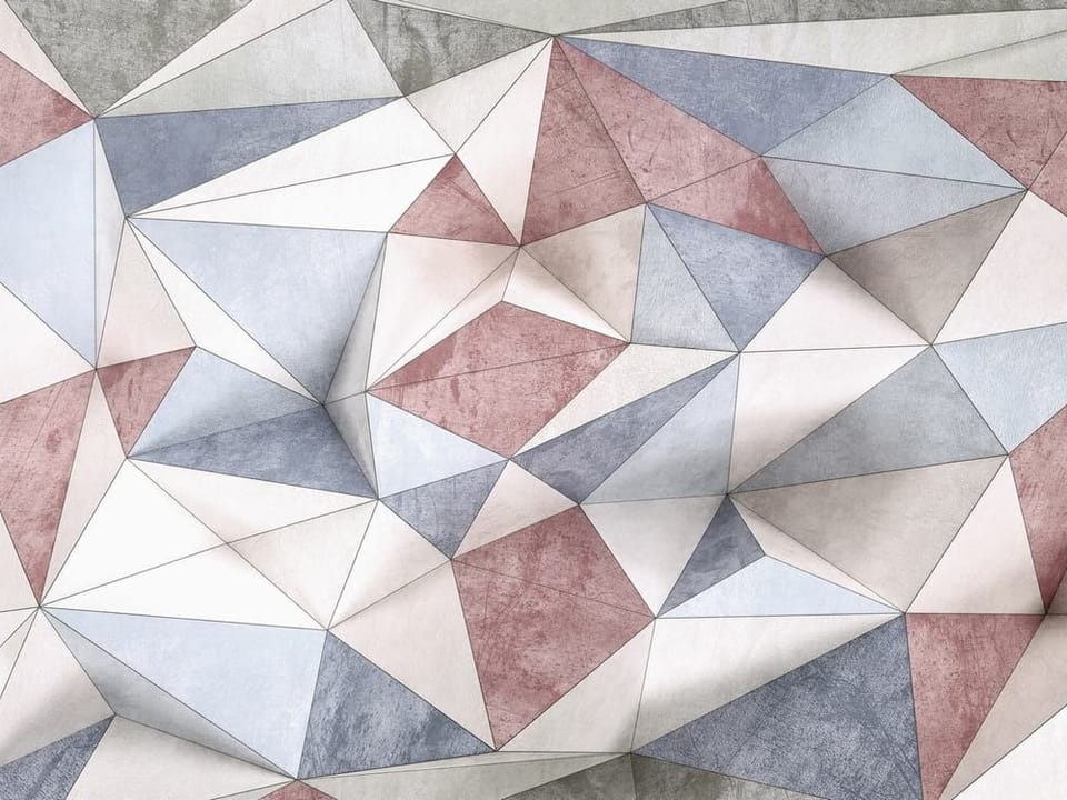 Fototapeta Geometryczne wzory 3D z trójkątów na wymiar