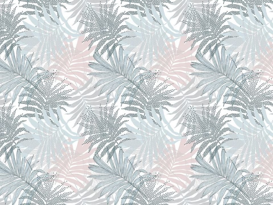 Fototapeta Liście palmowe i paproci na jasnym tle na wymiar