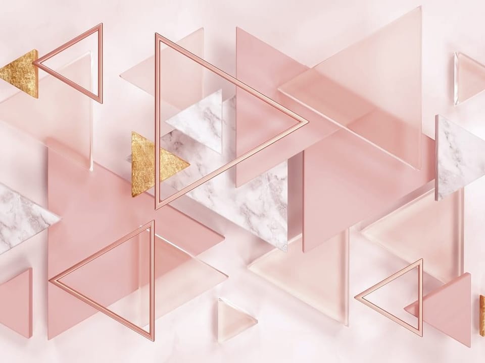 Fototapeta Geometryczne Trójkąty Pastelowe na wymiar