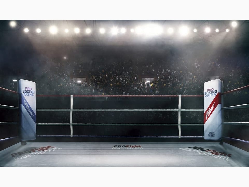Fototapeta Arena bokserska z pustym ringiem na wymiar
