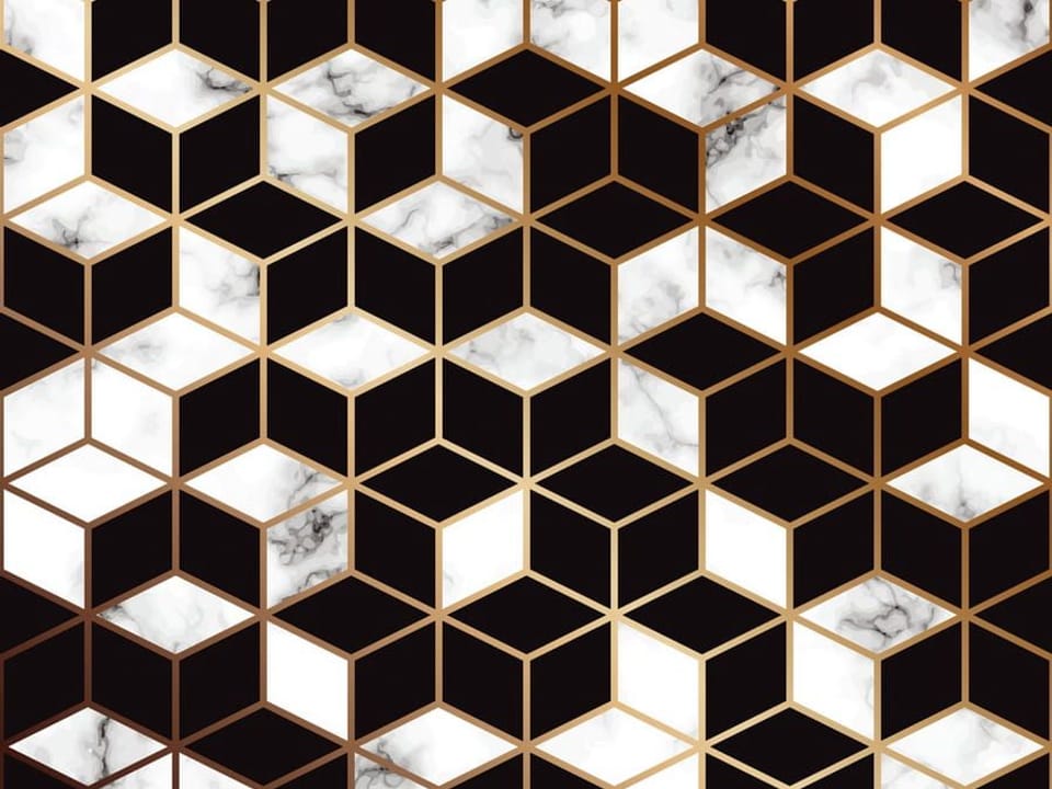 Fototapeta Geometryczne sześciany z marmurem na wymiar