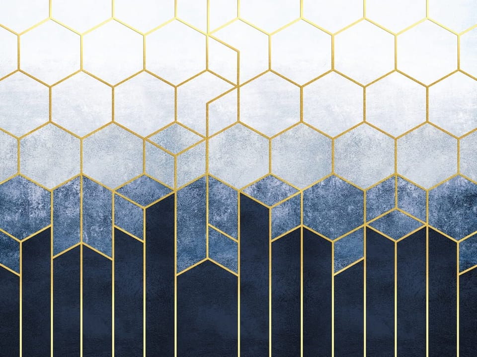 Fototapeta Geometryczny wzór z heksagonami na wymiar
