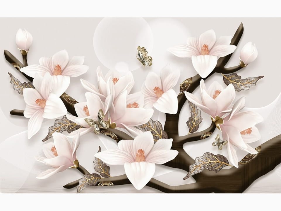 Fototapeta Magnolie na gałęziach na wymiar