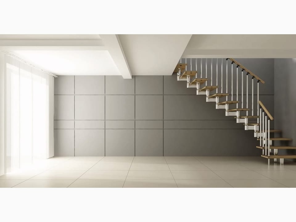 Fototapeta Nowoczesne schody w minimalistycznym wnętrzu