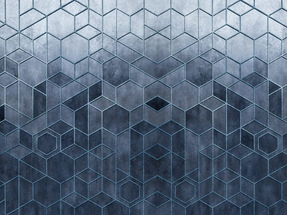 Fototapeta Geometryczny wzór z heksagonami na wymiar