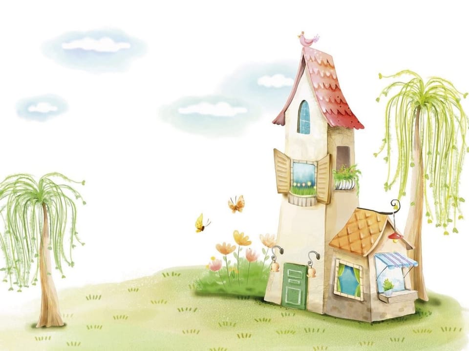 Fototapeta Bajkowy domek z wieżyczką