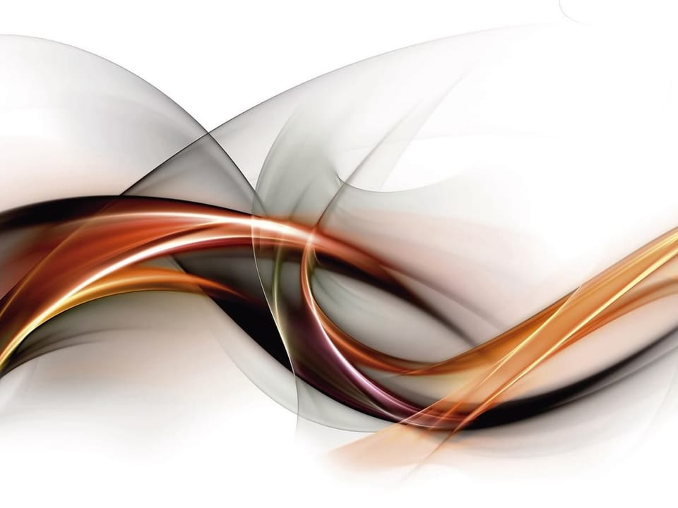 Fototapeta Kolorowe Fale na Białym Tle