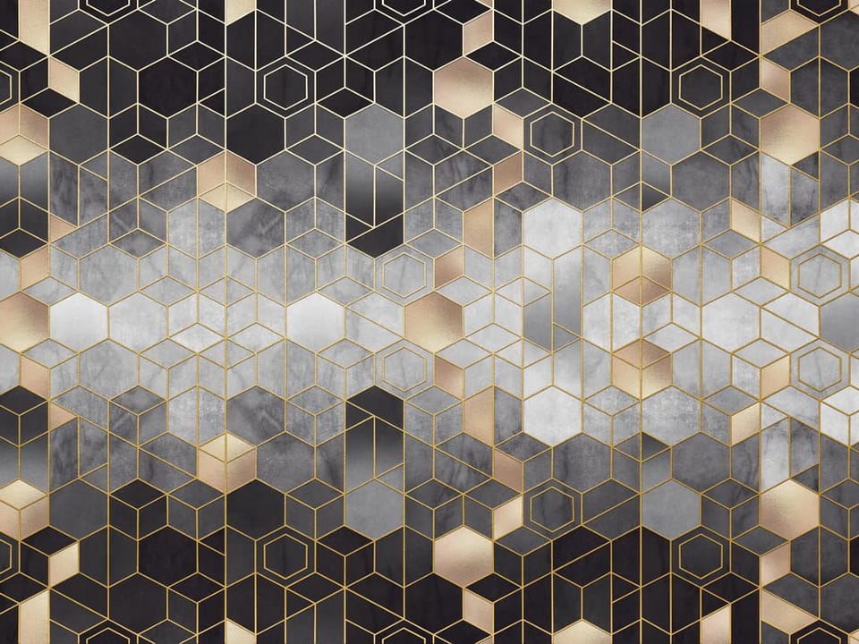 Fototapeta Geometryczny wzór z heksagonami na wymiar