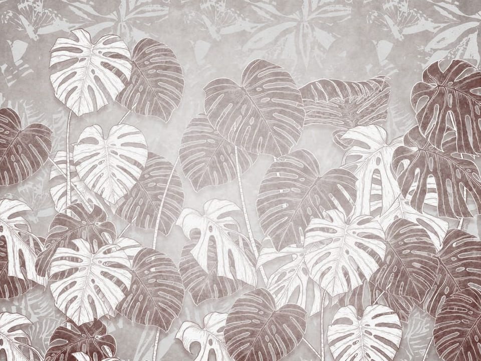 Fototapeta Monstera w stonowanych odcieniach na wymiar