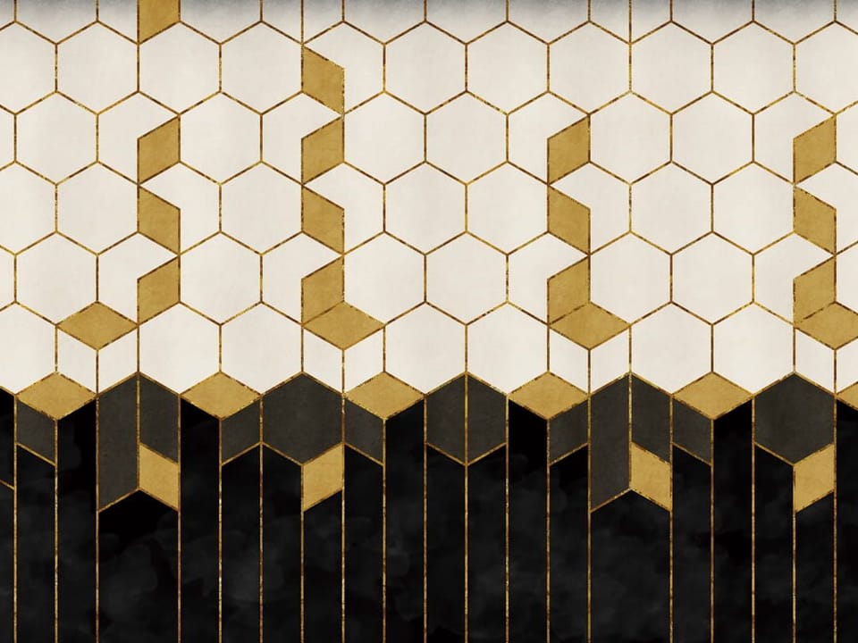 Fototapeta Geometryczny wzór z heksagonami na wymiar