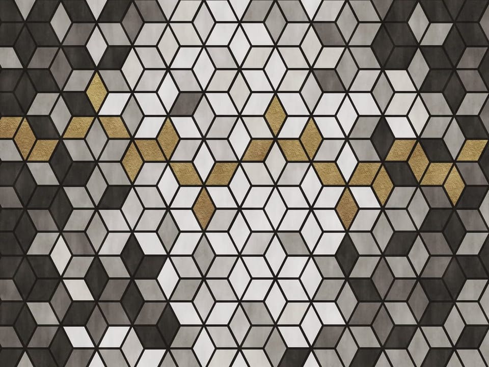 Fototapeta Geometryczny wzór z sześcianów na wymiar