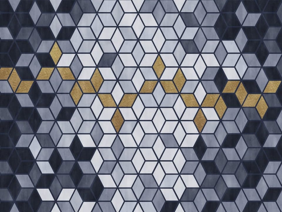 Fototapeta Geometryczny wzór z sześcianów na wymiar