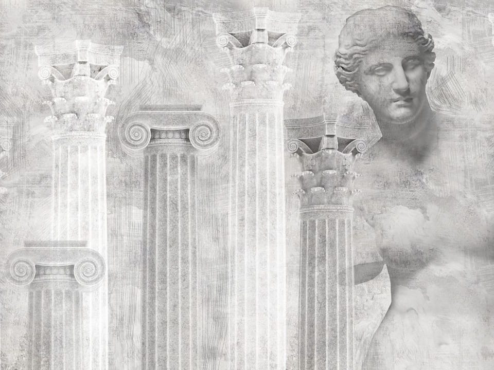 Fototapeta Starożytne kolumny i rzeźba na wymiar
