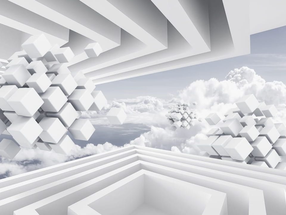 Fototapeta Geometryczne bryły w tunelu na wymiar