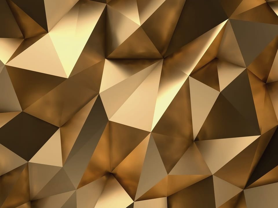 Fototapeta Geometryczne złote formy 3D na wymiar