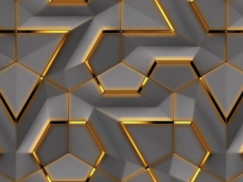 Fototapeta Geometryczny wzór z sześciokątami na wymiar