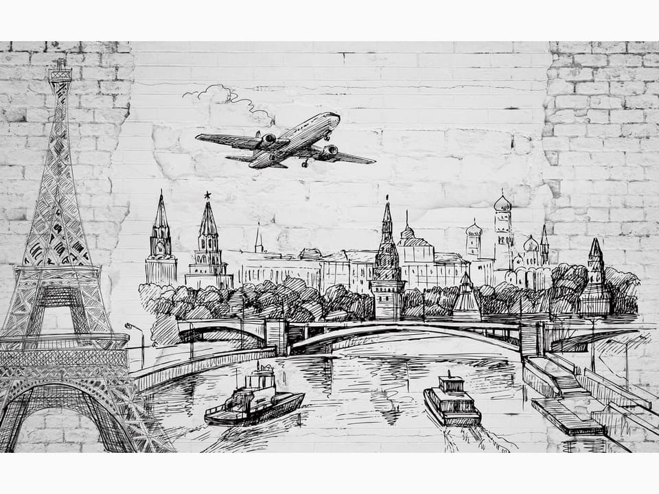 Fototapeta Panorama miasta z Wieżą Eiffla na wymiar
