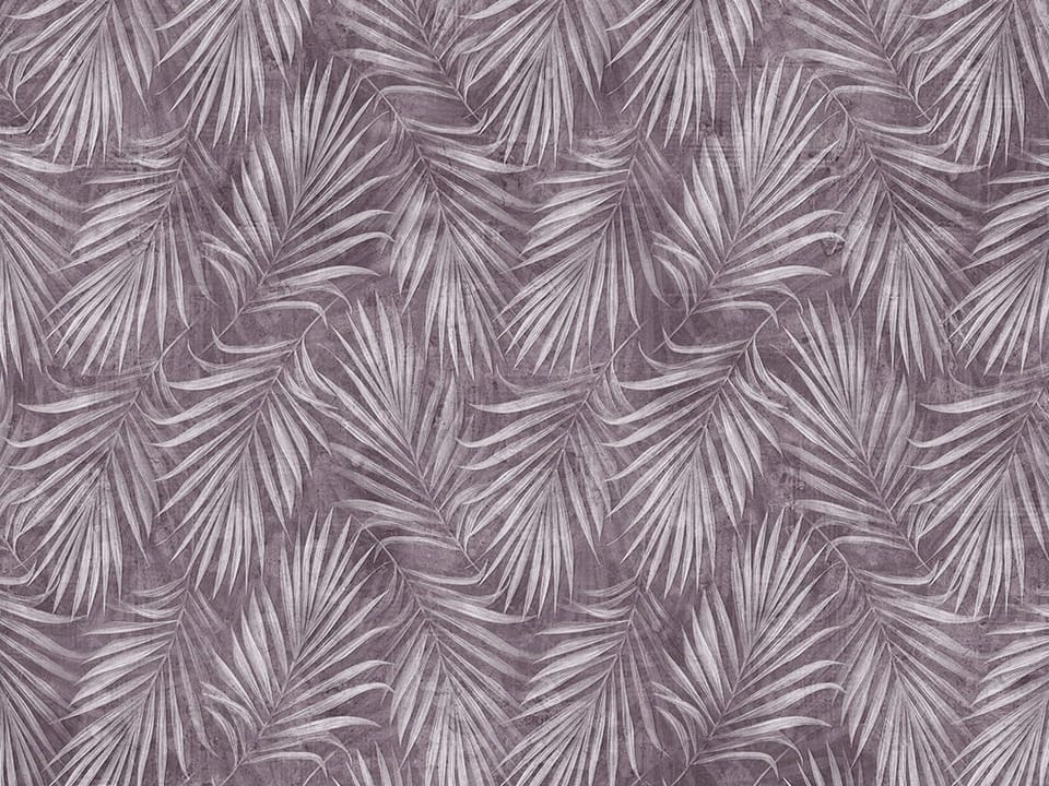 Fototapeta Liście palmowe na fioletowym tle na wymiar