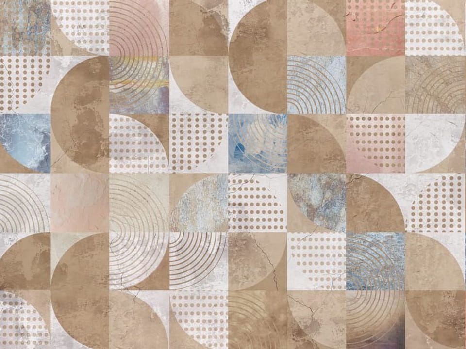 Fototapeta Geometryczny wzór z półkolami na wymiar