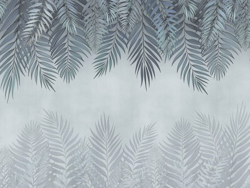 Fototapeta Liście palmowe na jasnym tle na wymiar
