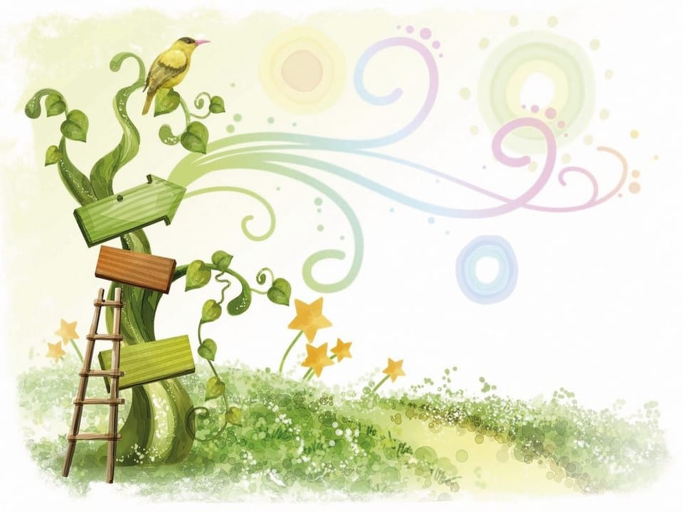 Fototapeta Ozdobna roślina z tabliczkami