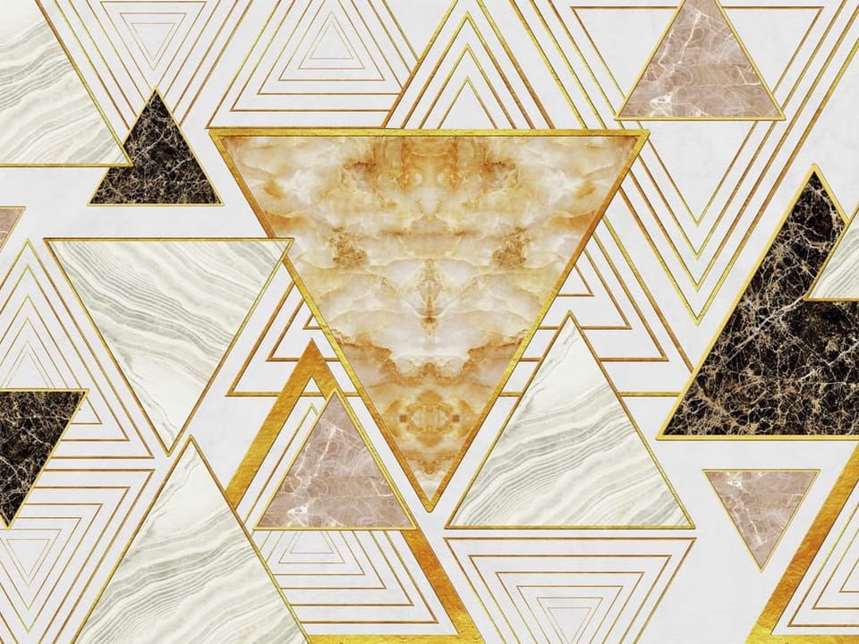 Fototapeta Geometryczne Trójkąty Marmurowe na wymiar