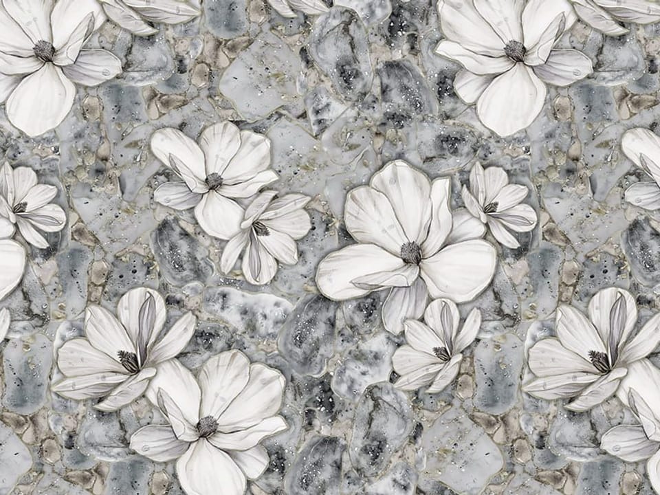 Fototapeta Magnolie na tle marmuru na wymiar
