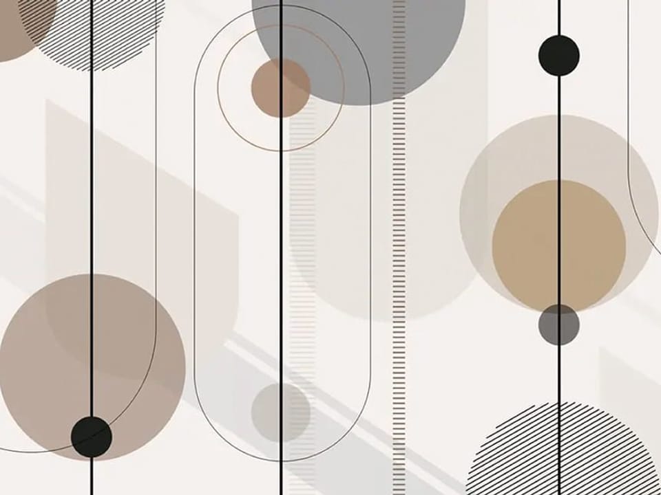 Fototapeta Geometryczne wzory z okręgami na wymiar