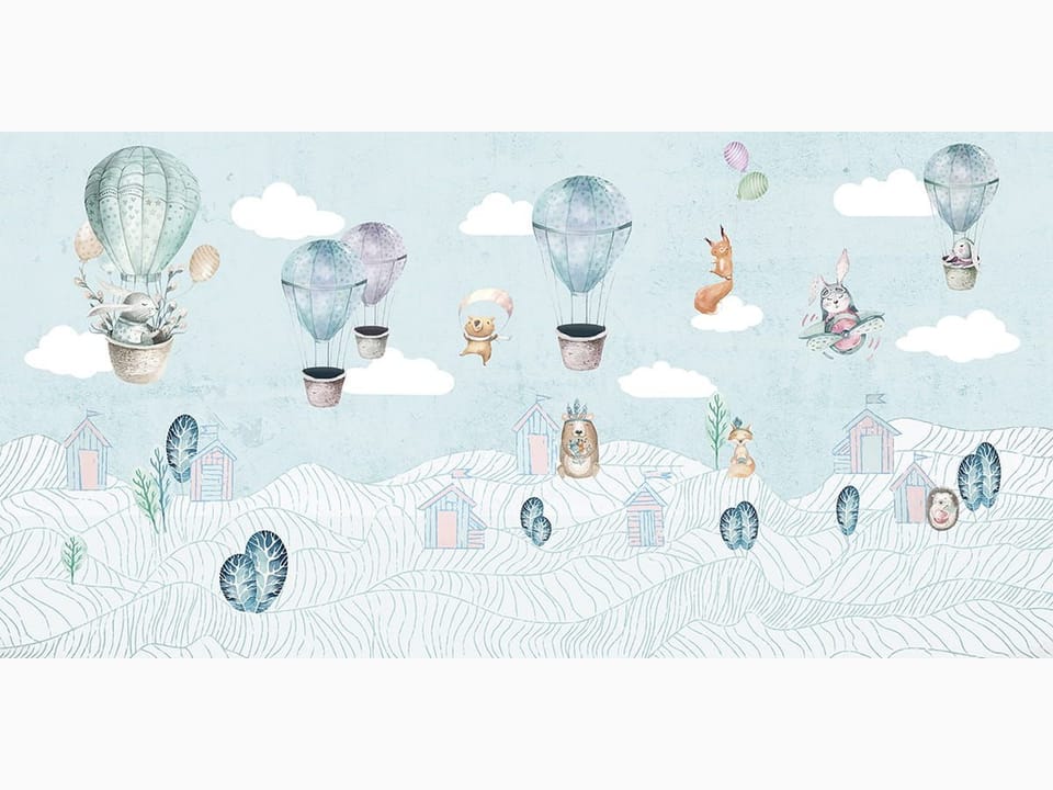 Fototapeta Balony i Postacie na Niebie na wymiar