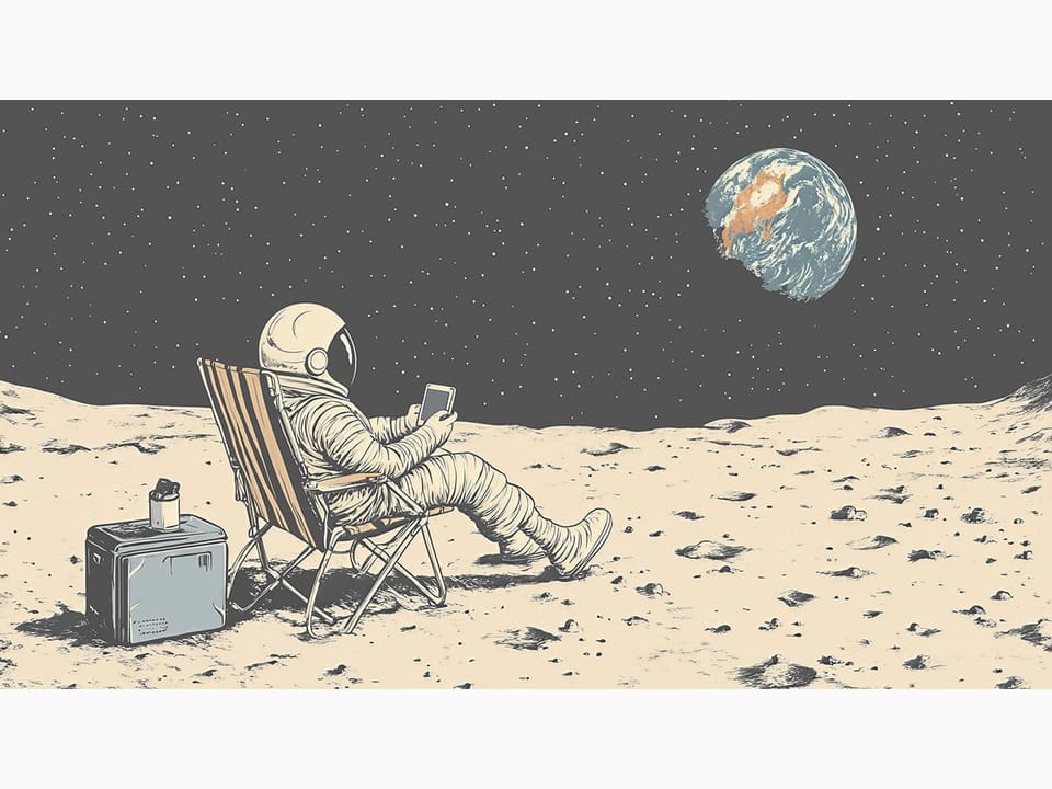 Fototapeta Astronauta na księżycu z Ziemią na wymiar
