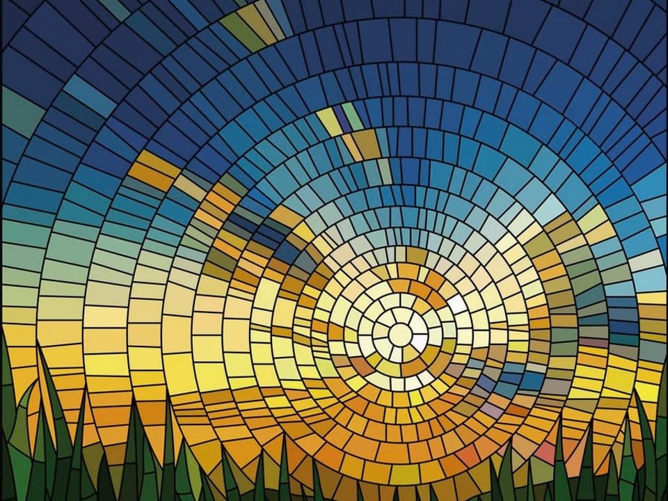 Fototapeta Kolorowa Mozaika z Okręgami