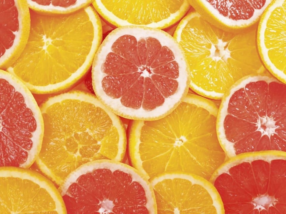 Fototapeta Plastry Cytrusów w Zbliżeniu