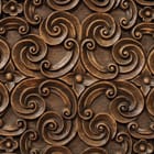 Miniatura fototapety Drewniane ornamenty roślinne