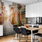 Miniatura fototapety Uliczka Starego Miasta z Kamienicami we wnętrzu kuchni