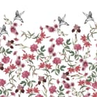 Miniatura fototapety Kwiaty i kolibry na białym tle