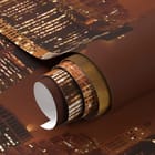 Miniatura fototapety Nocna panorama z wieżowcami - realne zdjęcie w rolce