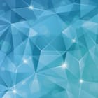 Miniatura fototapety Geometryczne wzory 3D w odcieniach niebieskiego