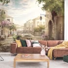 Miniatura fototapety Malownicza uliczka z mostkiem we wnętrzu salonu