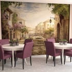 Miniatura fototapety Malownicza uliczka z mostkiem we wnętrzu kawiarni