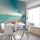Miniatura fototapety Plaża z Zakrzywionym Horyzontem we wnętrzu kuchni