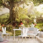 Miniatura fototapety Wielkie drzewo z wróżkami we wnętrzu pokoju dziecka