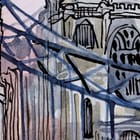 Miniatura fototapety Most i wieże Londynu - realne zdjęcie w rolce