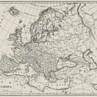 Miniatura fototapety Stara Mapa Europy z XIX Wieku